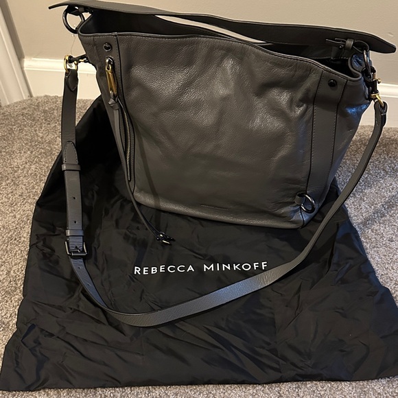 Rebecca Minkoff Handbags - Rebecca Minkoff Charcoal Leather Shoulder Bag